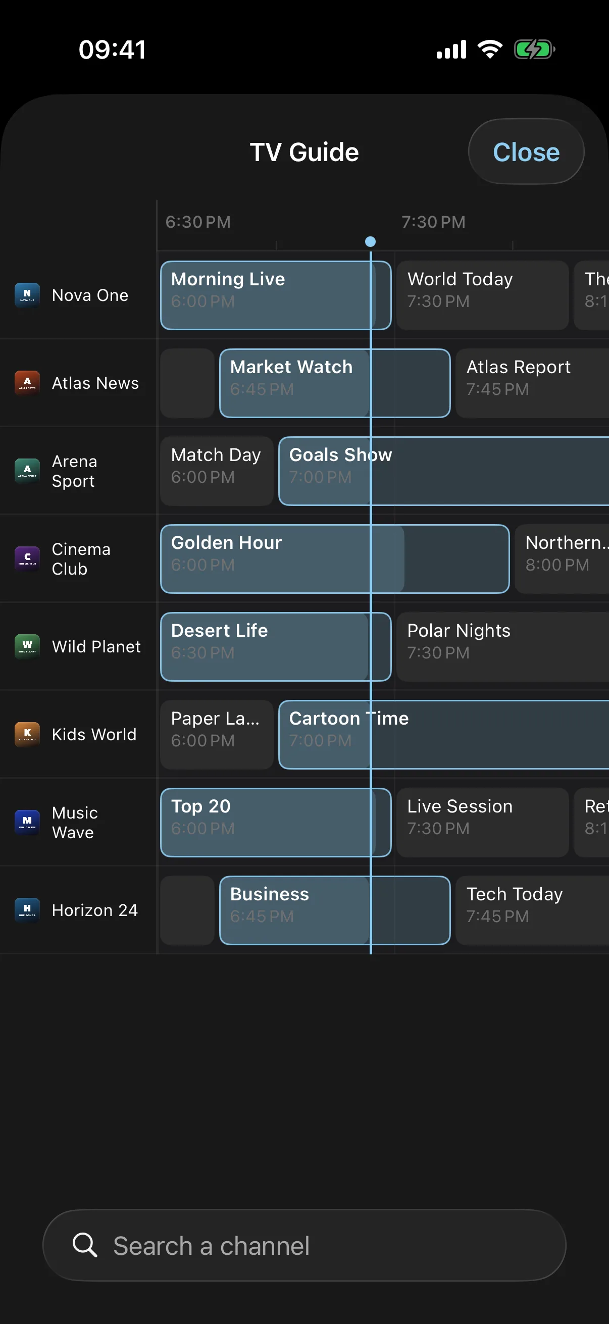EDGE IPTV — Live TV guide